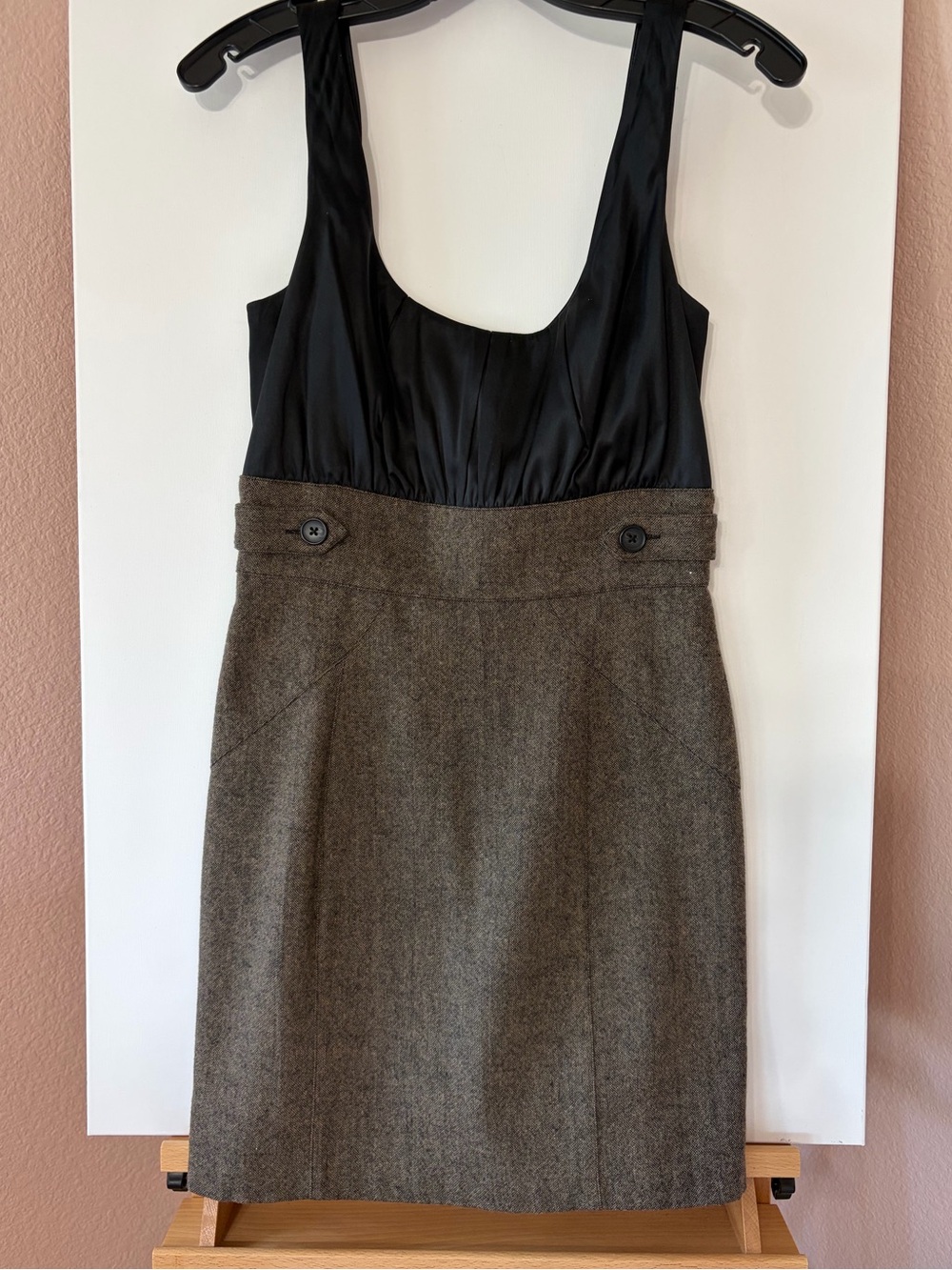 Bebe Vintage Silk Wool Tweed Bodycon Dress M Fits Modern Small 4 6 Siren